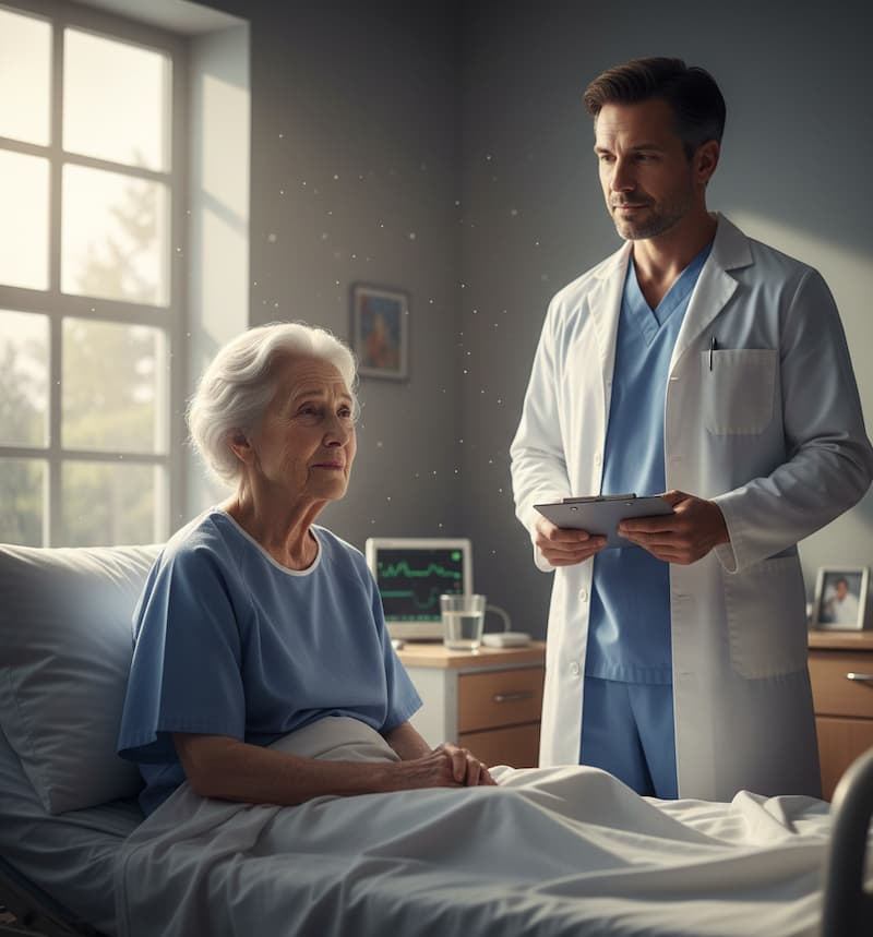 A doctor and patient