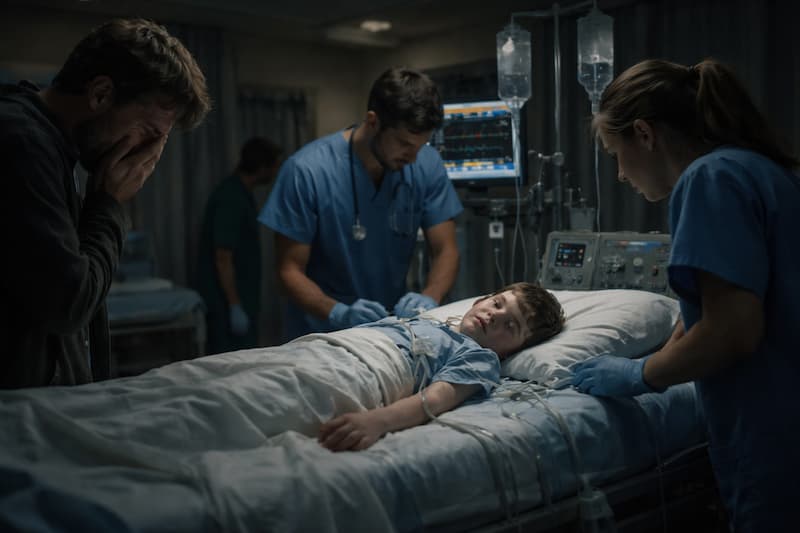 doctors doing operation of a kid