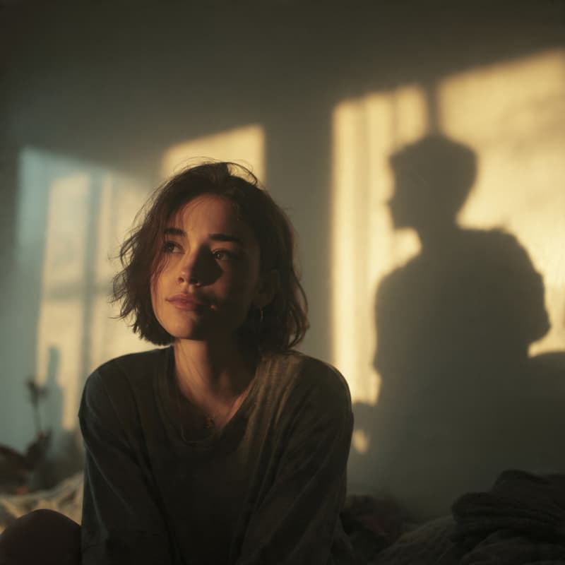 a cinematic scean of a young women