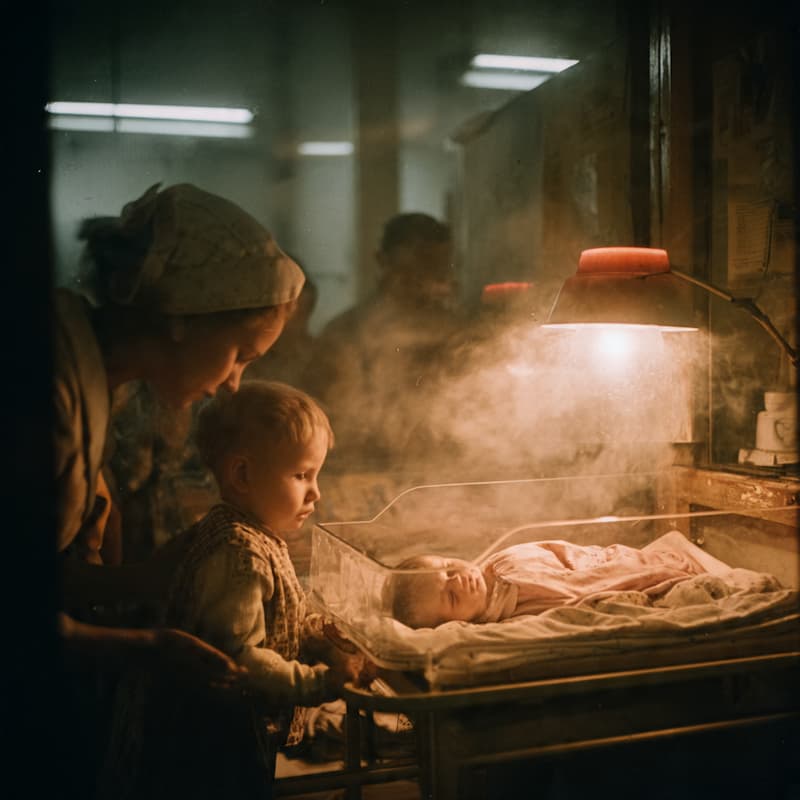 a baby is sleeping hospital