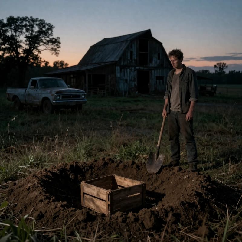 A man is standing in front of a box