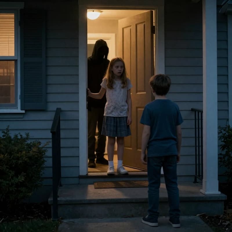 A girl is talking to the boy