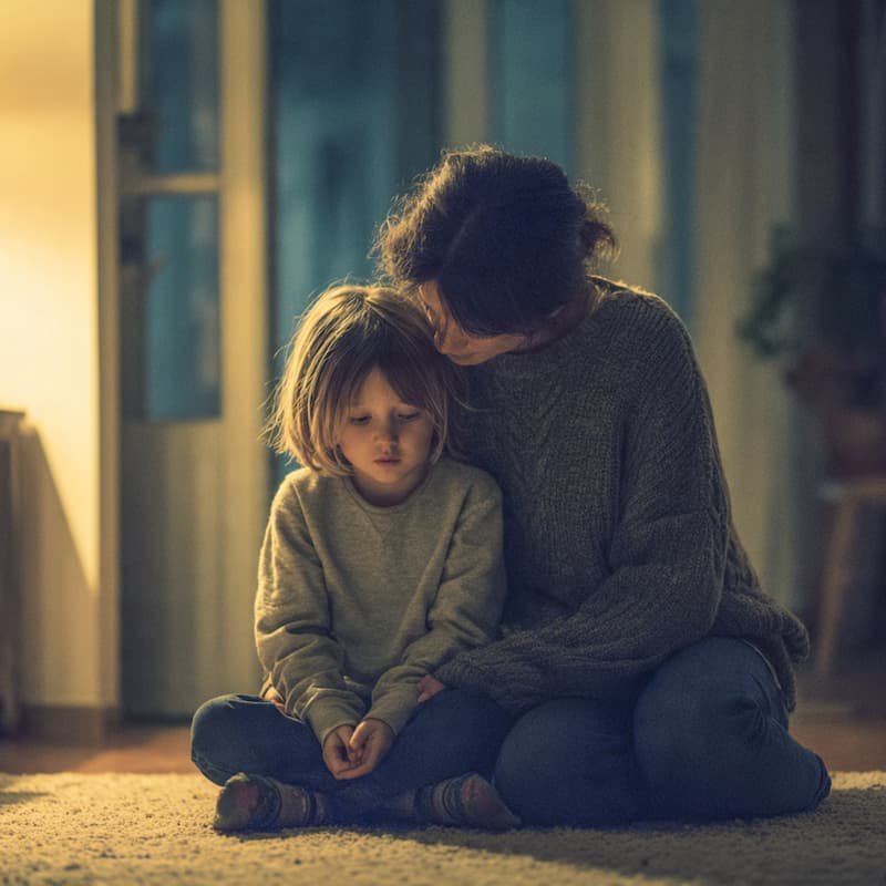 two girls sitting on the carpet