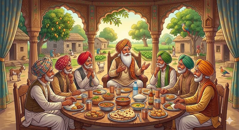 many people are sittin around the dining tabel.